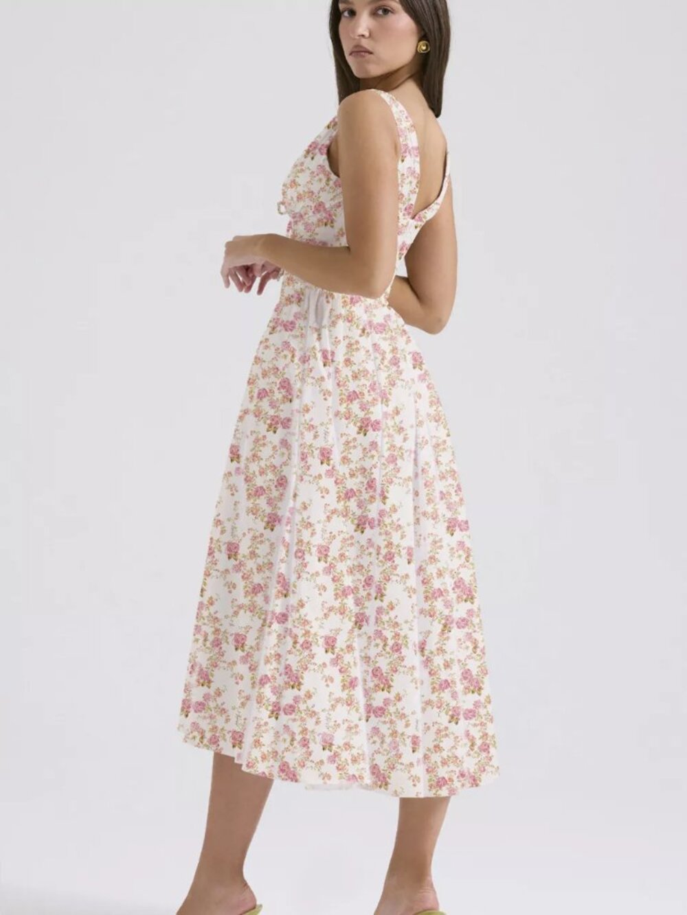 V-Neck Sleeveless Midi Dress - Picture 7 of 16